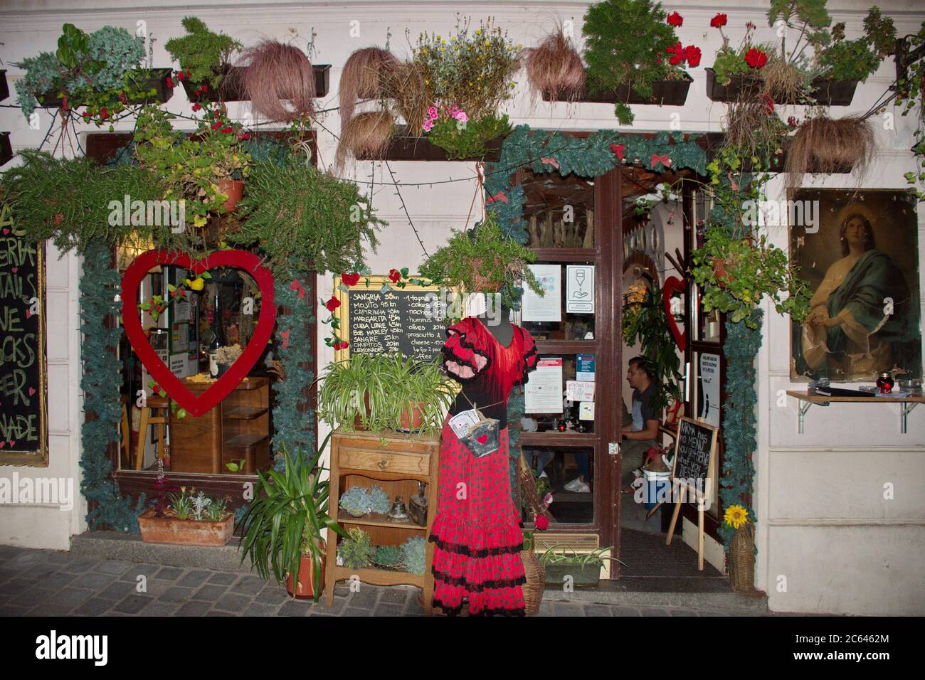 Piccolo negozio decorato in stile vintage Foto Stock