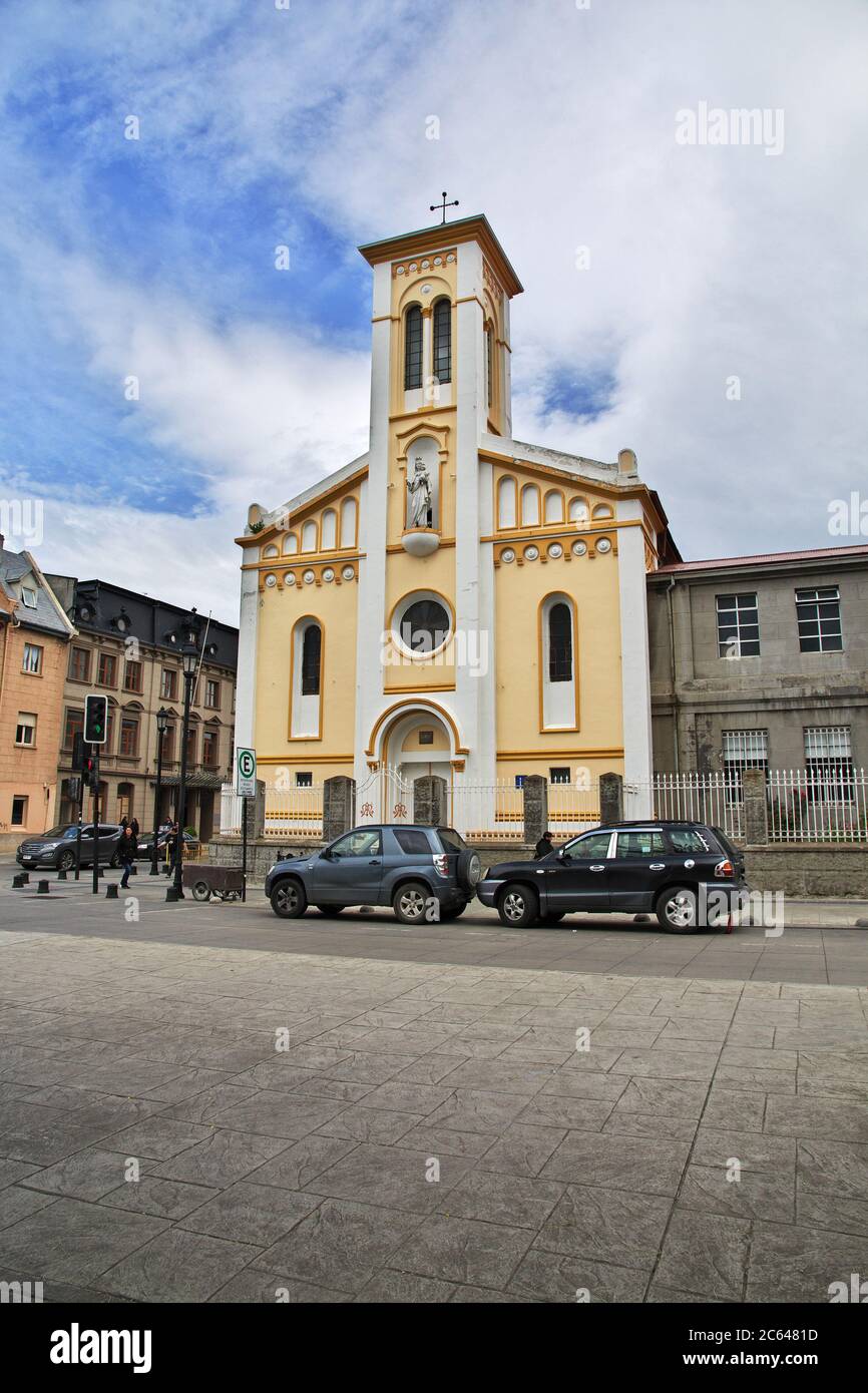 La chiesa di Punta Arenas, Patagonia, Cile Foto Stock