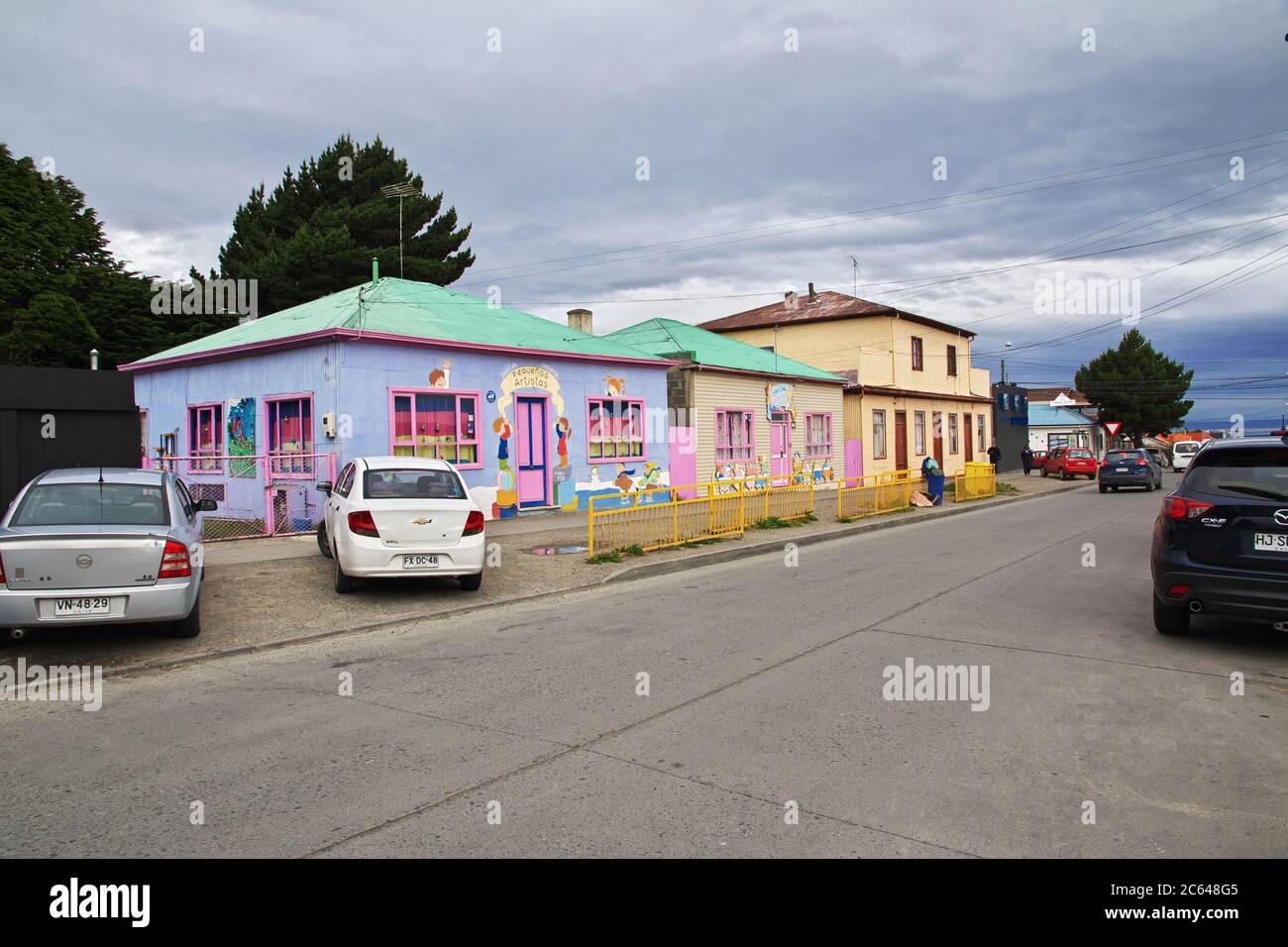 La casa d'epoca a Punta Arenas, Patagonia, Cile Foto Stock