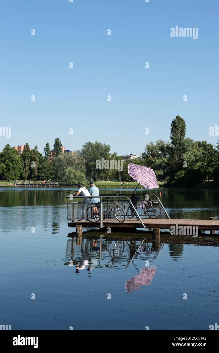 Italia, Lombardia, Milano, quartiere Baggio, Parco delle Cave Foto Stock