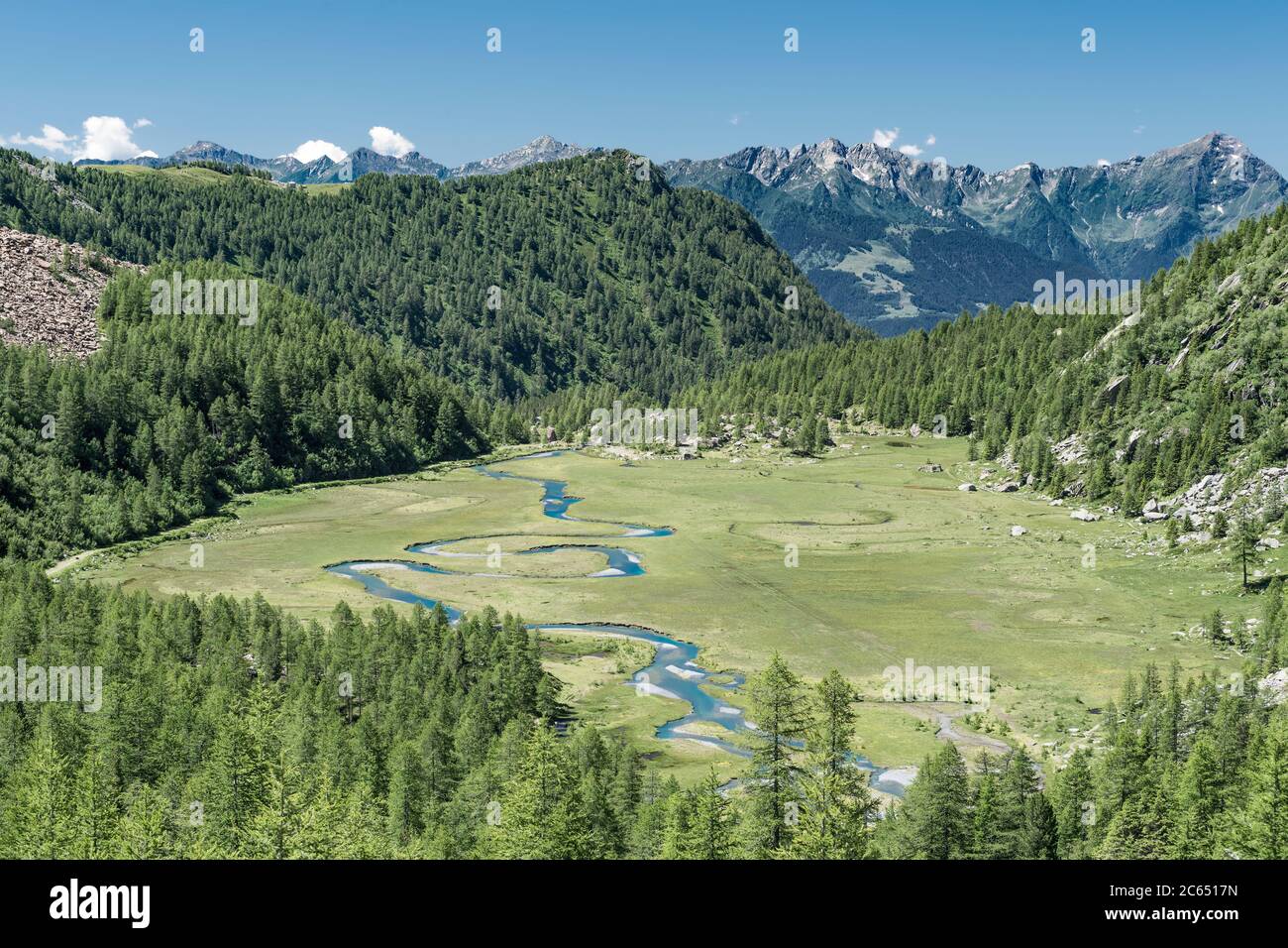 Veduta aerea sull'altopiano di Predarossa Foto Stock