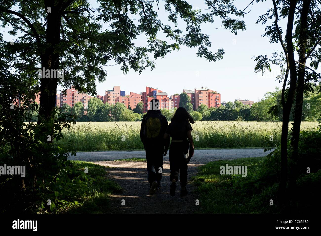 Italia, Lombardia, Milano, quartiere Baggio, Parco delle Cave Foto Stock