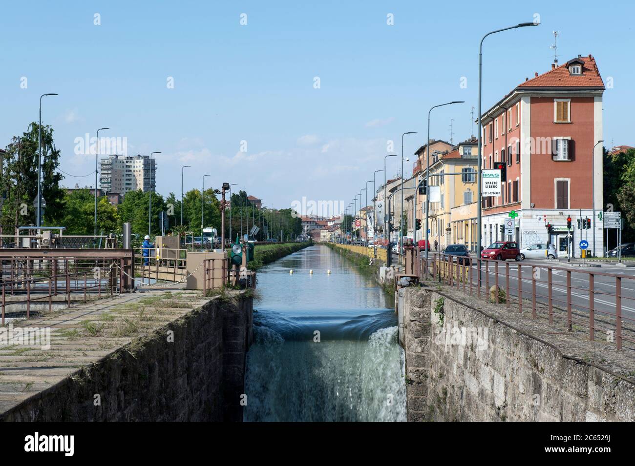 Italia, Lombardia, Milano, Naviglio Pavese, Conca Fallata Foto Stock