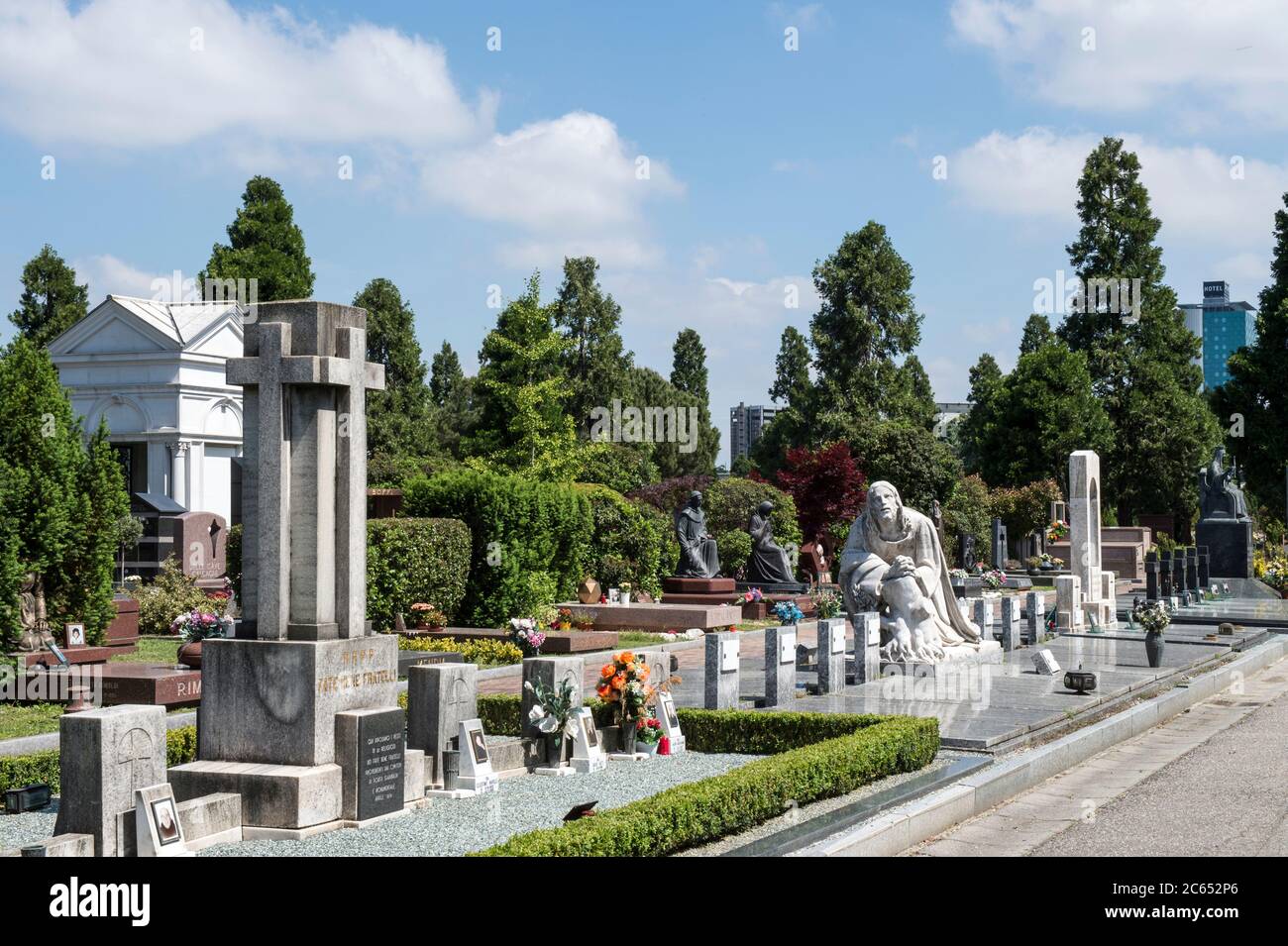 Italia, Lombardia, Milano, Cimitero maggiore Foto Stock