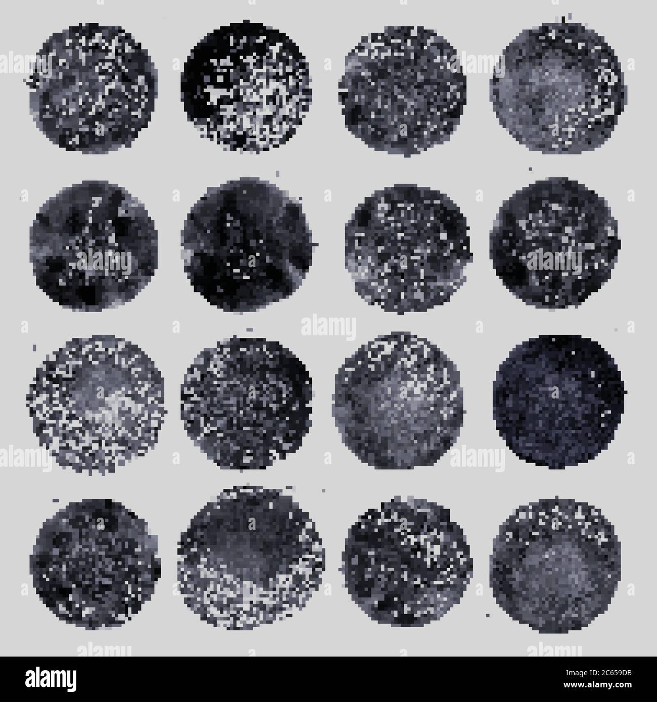 Set di grunge per tinte a mano Vector Illustrazione Vettoriale