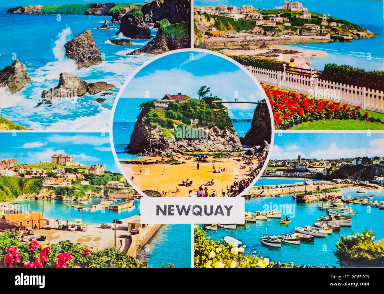 Kendal, Cumbria, Regno Unito 4 luglio 2020 cartolina fotografica a colori da Newquay Cornwall UK Foto Stock