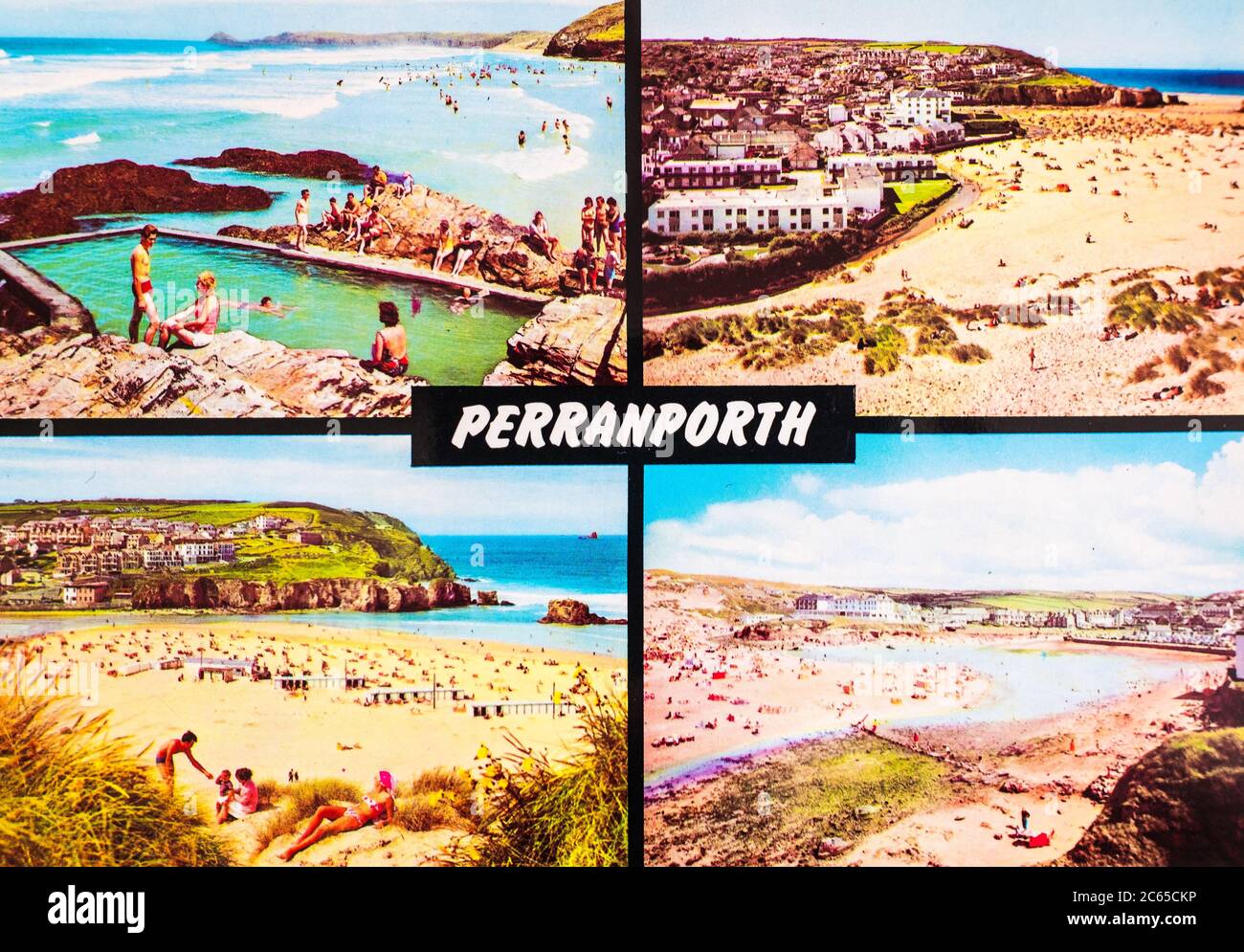 Kendal, Cumbria, Regno Unito 4 luglio 2020 cartolina fotografica a colori da Perranporth Cornwall UK Foto Stock