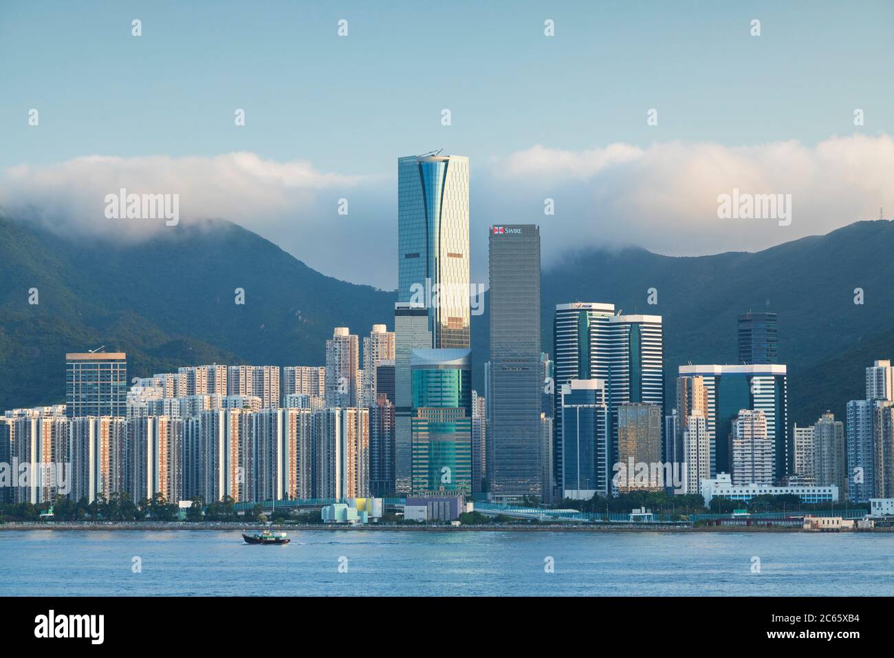 Grattacieli di Quarry Bay, Hong Kong Island, Hong Kong Foto Stock