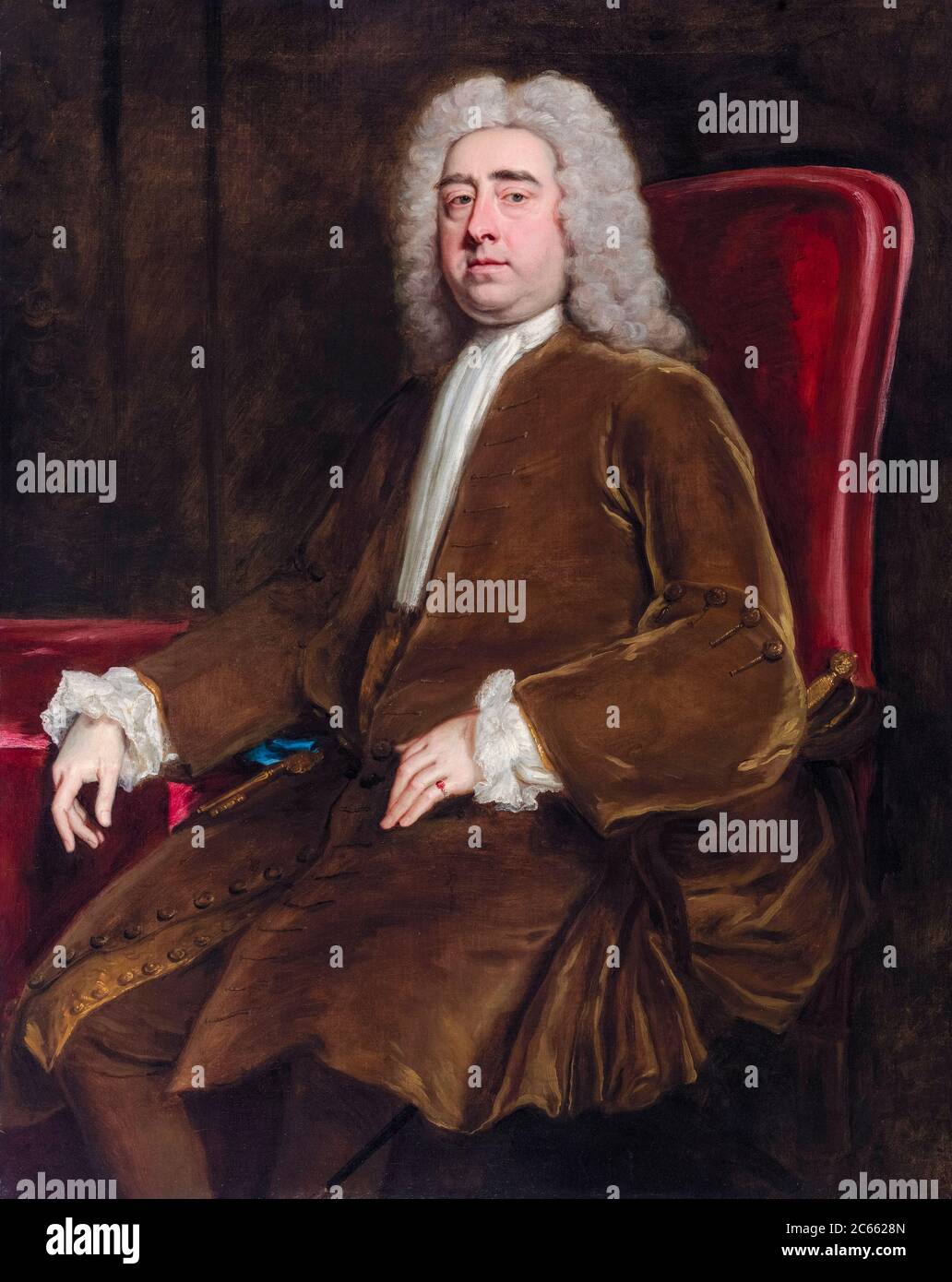 Francis Godolphin, II conte di Godolphin (1678-1766), visconte Rialton, cortigiano inglese e politico, ritratto di Jonathan Richardson il Vecchio, circa 1725 Foto Stock