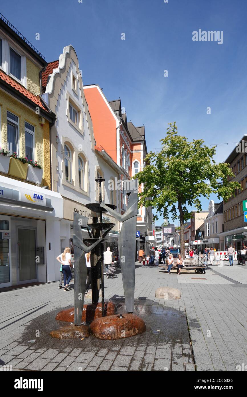 Via dello shopping Lange Straße, Delmenhorst, bassa Sassonia, Germania, Europa Foto Stock