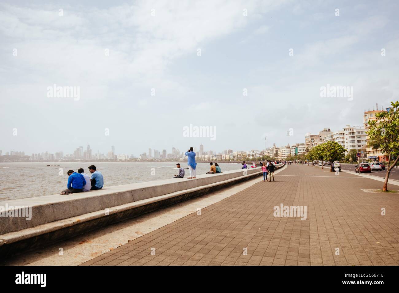 Marine Drive Life a Mumbai, India Foto Stock