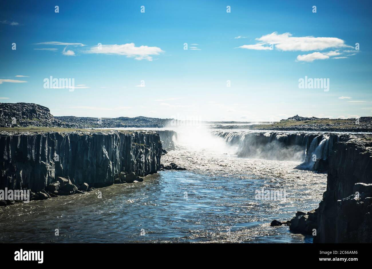 Cascata di Dettifoss, cerchio d'oro, Islanda, Scandinavia. Europa Foto Stock