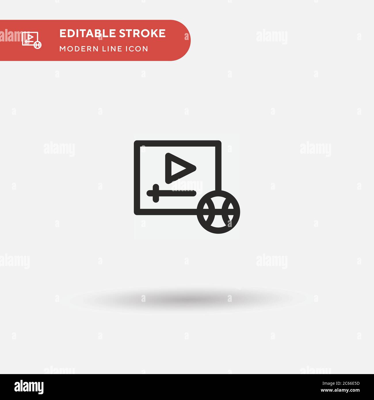 Icona vettore semplice Live Streaming. Modello di disegno simbolo illustrazione per elemento UI mobile Web. Pittogramma moderno a colori perfetto su tratto modificabile. Icone Live Streaming per il tuo progetto aziendale Illustrazione Vettoriale