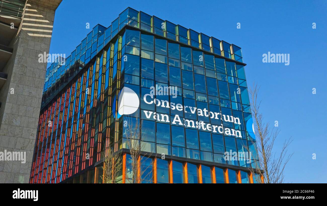 Conservatorium van Amsterdam (divisione musicale dell'Università delle Arti), Oosterdok, Amsterdam, Olanda del Nord, Paesi Bassi Foto Stock