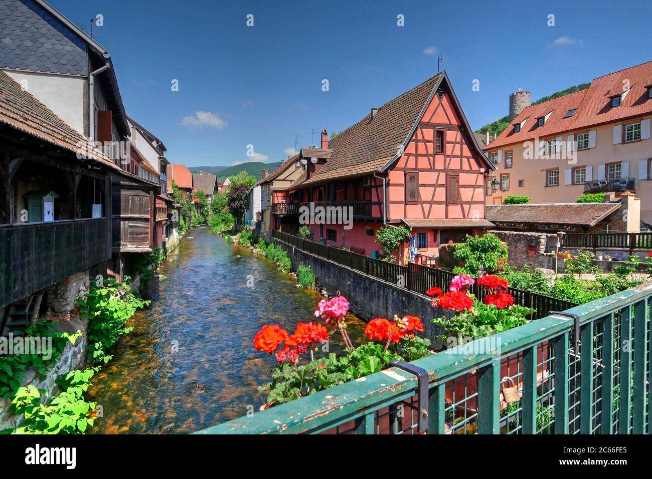 Fiume Weiss, Kaysersberg, Alsazia Foto Stock