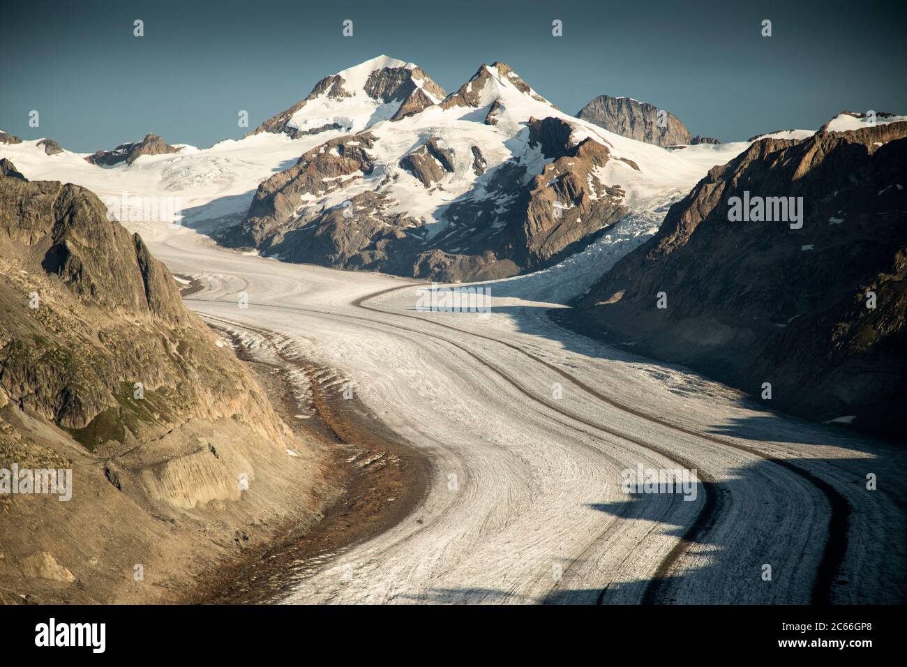 Ghiacciaio di Aletsch, Vallese, Svizzera Foto Stock