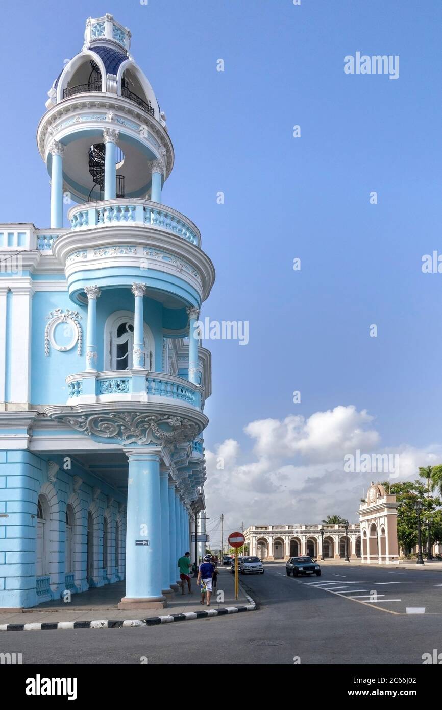 Cuba, Cienfuegos, Torre del Palacio Ferrer, Casa Provinciale de la Cultura Foto Stock