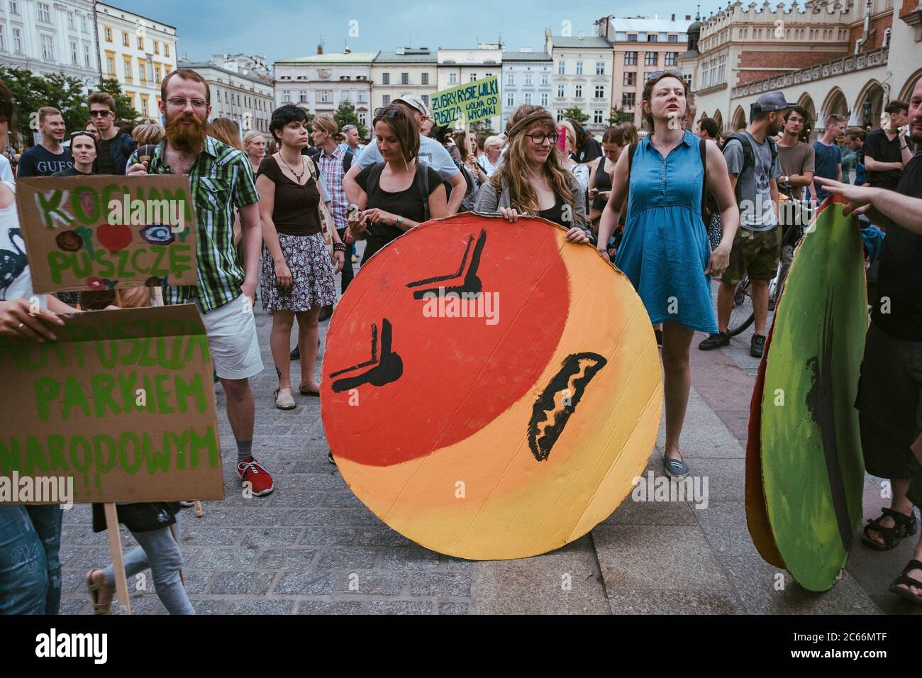 Demo a Cracovia, Polonia Foto Stock
