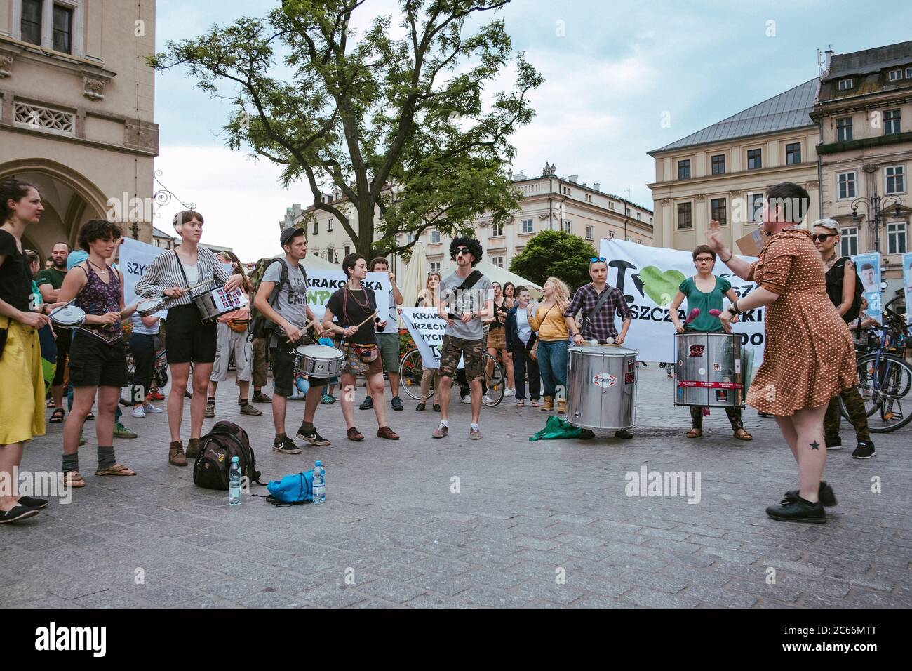 Demo a Cracovia, Polonia Foto Stock