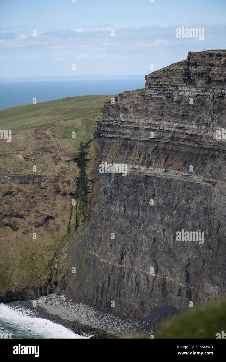 Scogliere di Moher, scogliere in Irlanda Foto Stock