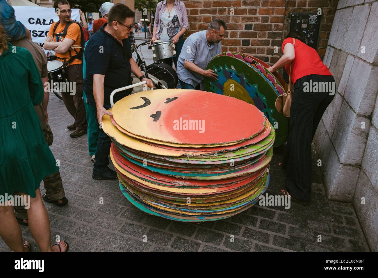 Demo a Cracovia, Polonia Foto Stock