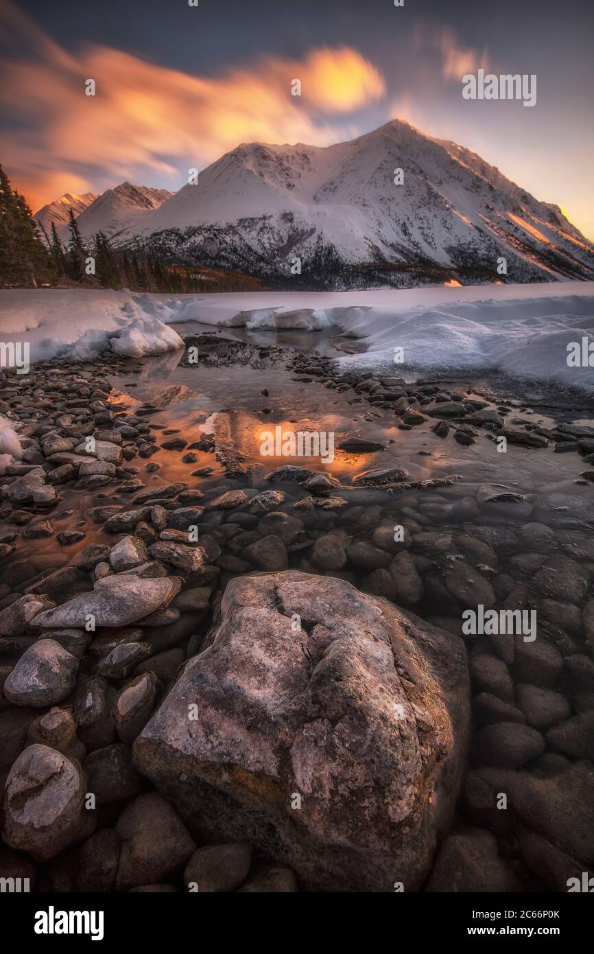 Paesaggio invernale in Yukon Territory, Canada Foto Stock