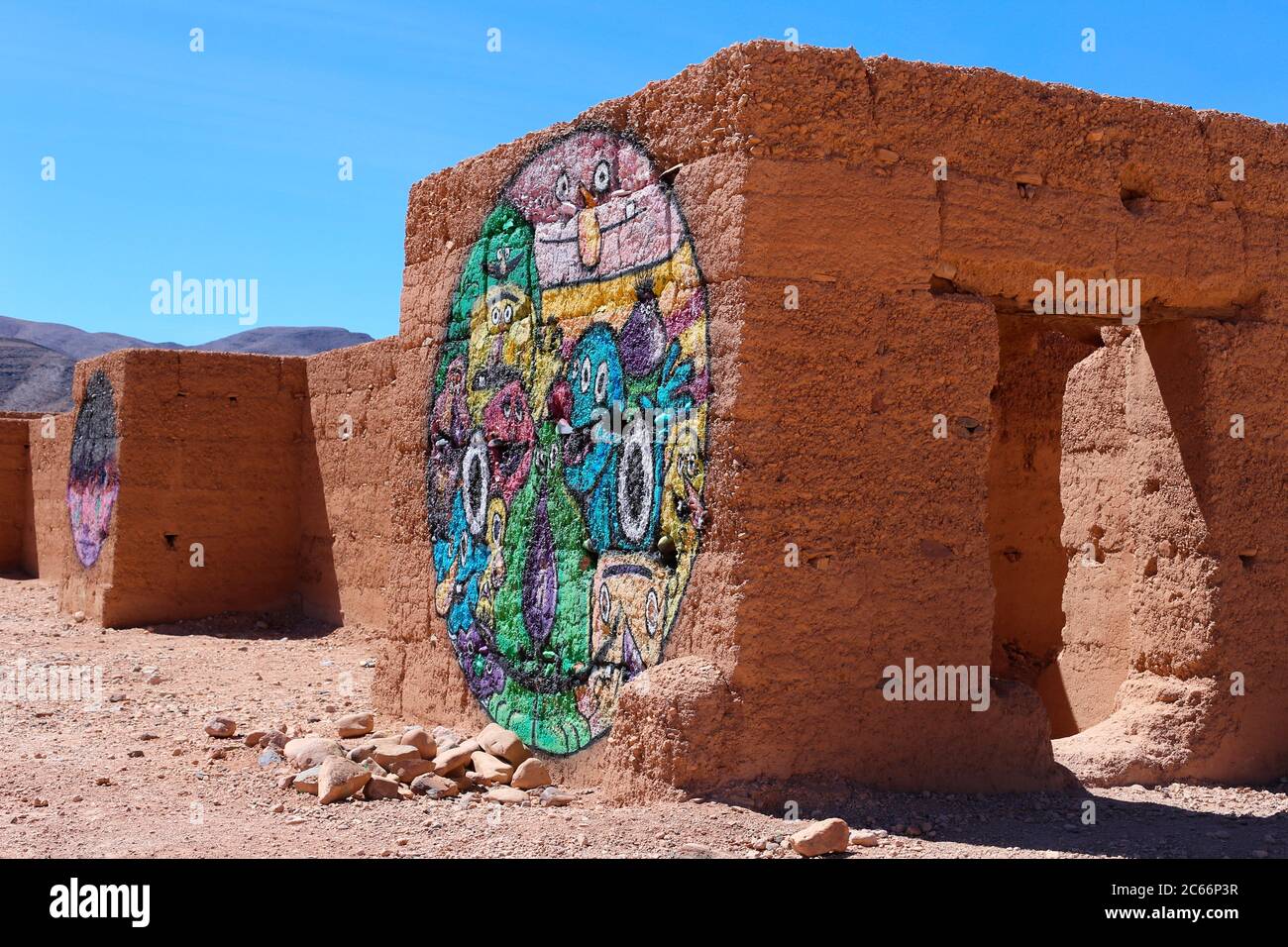 Il Marocco, Agdz, Kasbah Tamnougalt Foto Stock