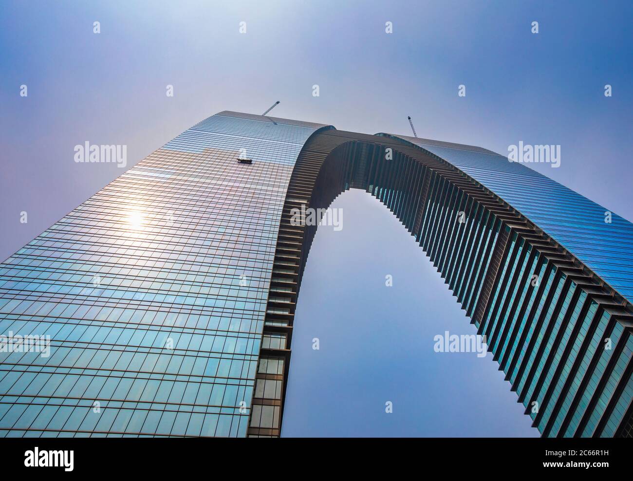 Cina, Suzhou città, porta dell'edificio d'Oriente Foto Stock