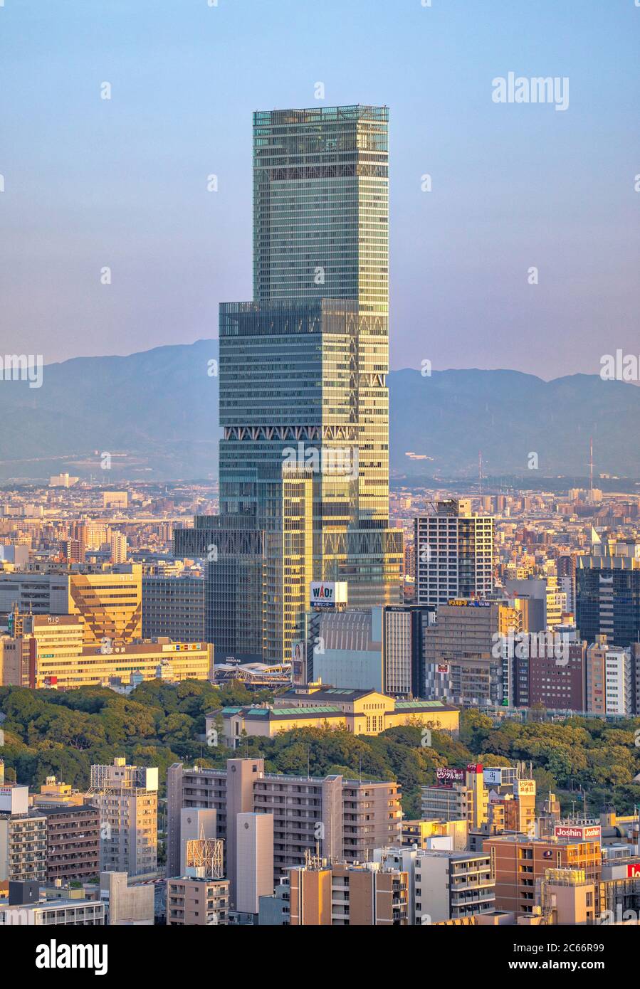 Giappone, Osaka, zona di Tennoji, Torre di Abeno Harukas, Foto Stock