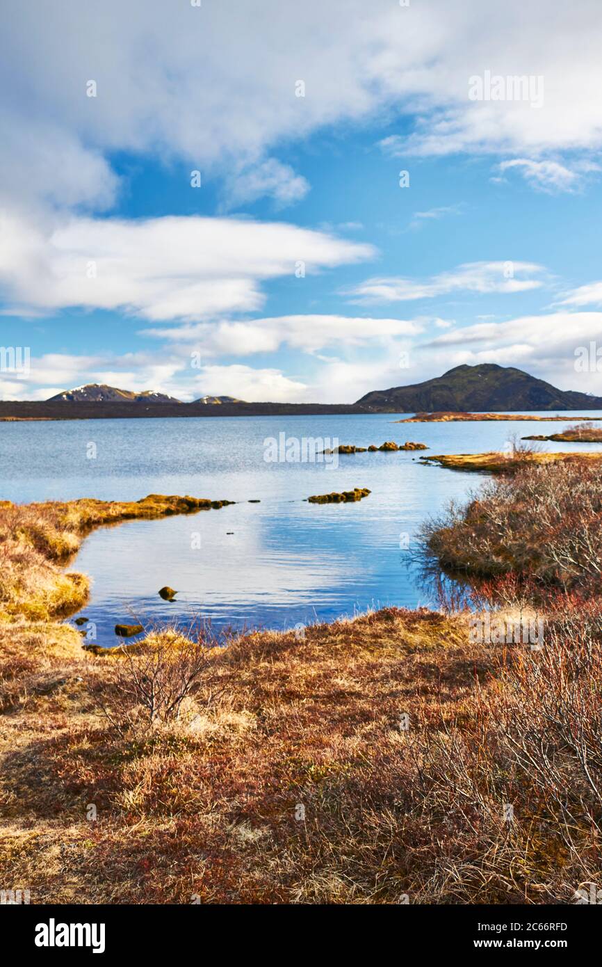 Islanda, cerchio d'Oro, Parco Nazionale di Thingvellir, sud-ovest, Lago Thingvallavatn Foto Stock