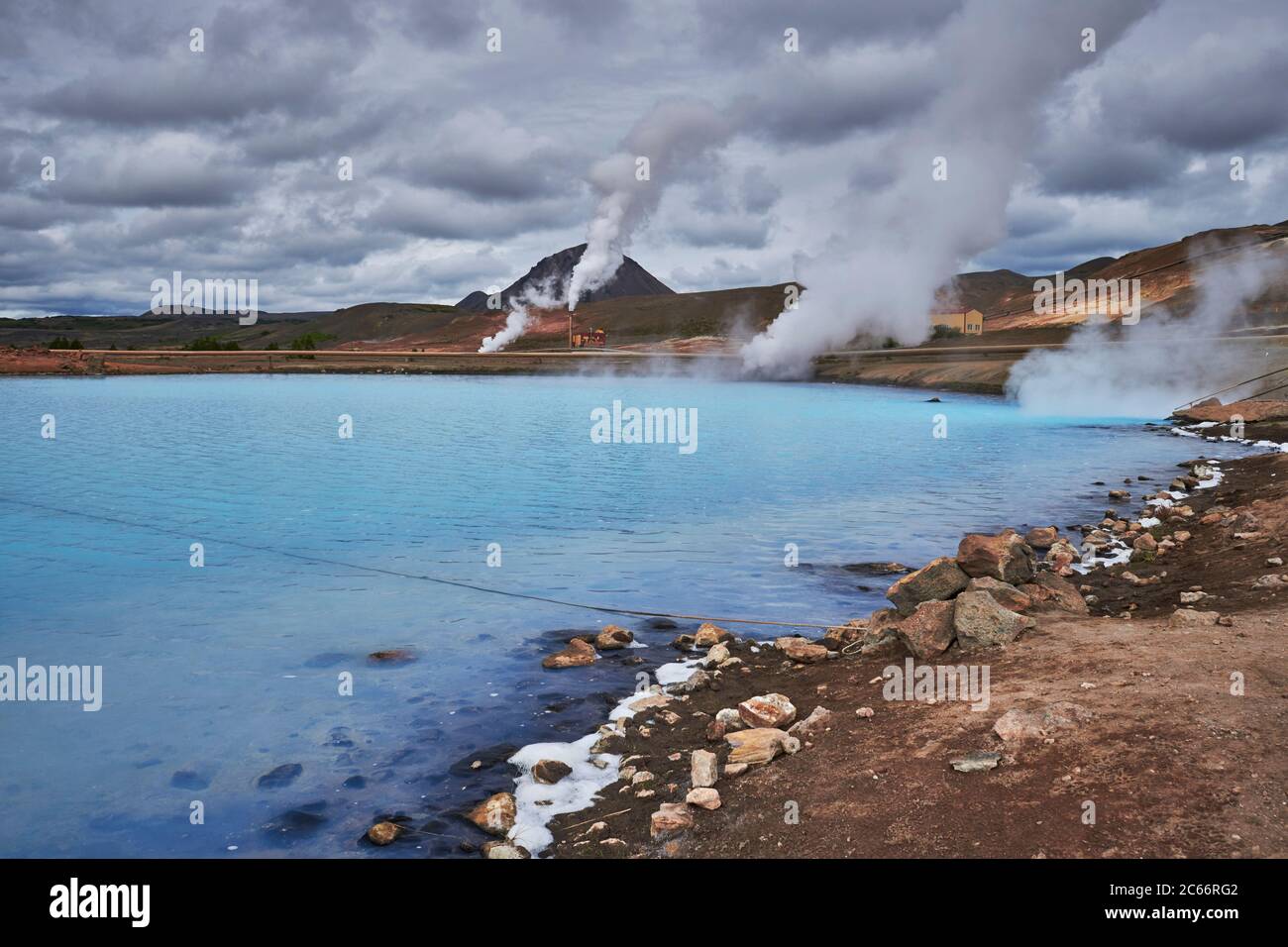 Islanda, Myvatn, attività geotermica nella zona di Krafla, circonvallazione, Foto Stock