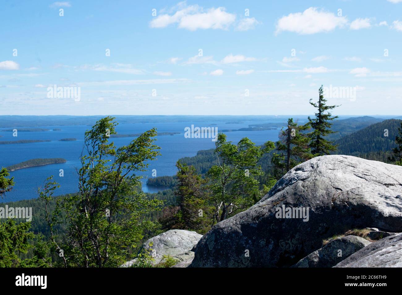 Paesaggio Nazionale, Parco Nazionale di Koli, regione della Carelia del Nord della Finlandia Foto Stock
