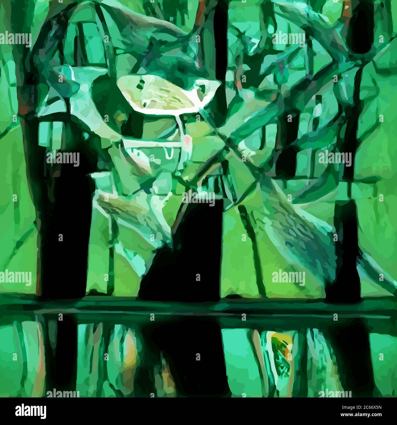 Pittura digitale ad olio. Arte astratta background Foto Stock