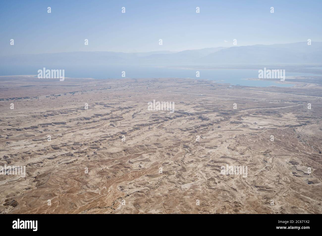 Salita dall'interno della funivia alla fortezza di masada in israele Foto Stock