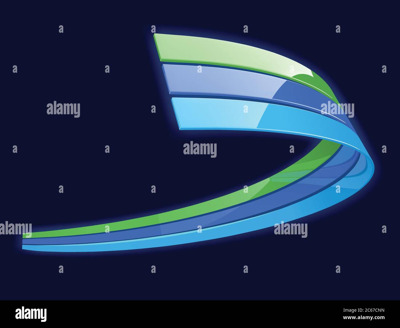 sfondo astratto 3d; forma 3d shined flag Illustrazione Vettoriale