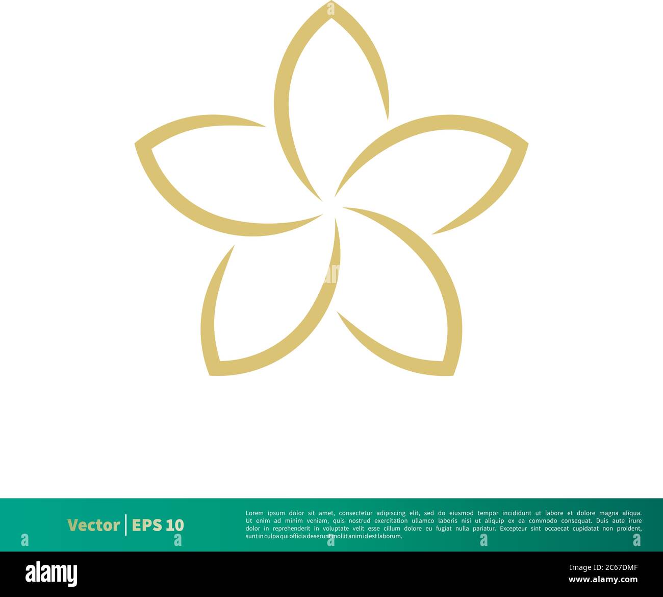 Plumeria Frangipani Flower Spa icona Vector Logo modello Illustrazione Design. EPS vettoriale modificabile 10. Illustrazione Vettoriale