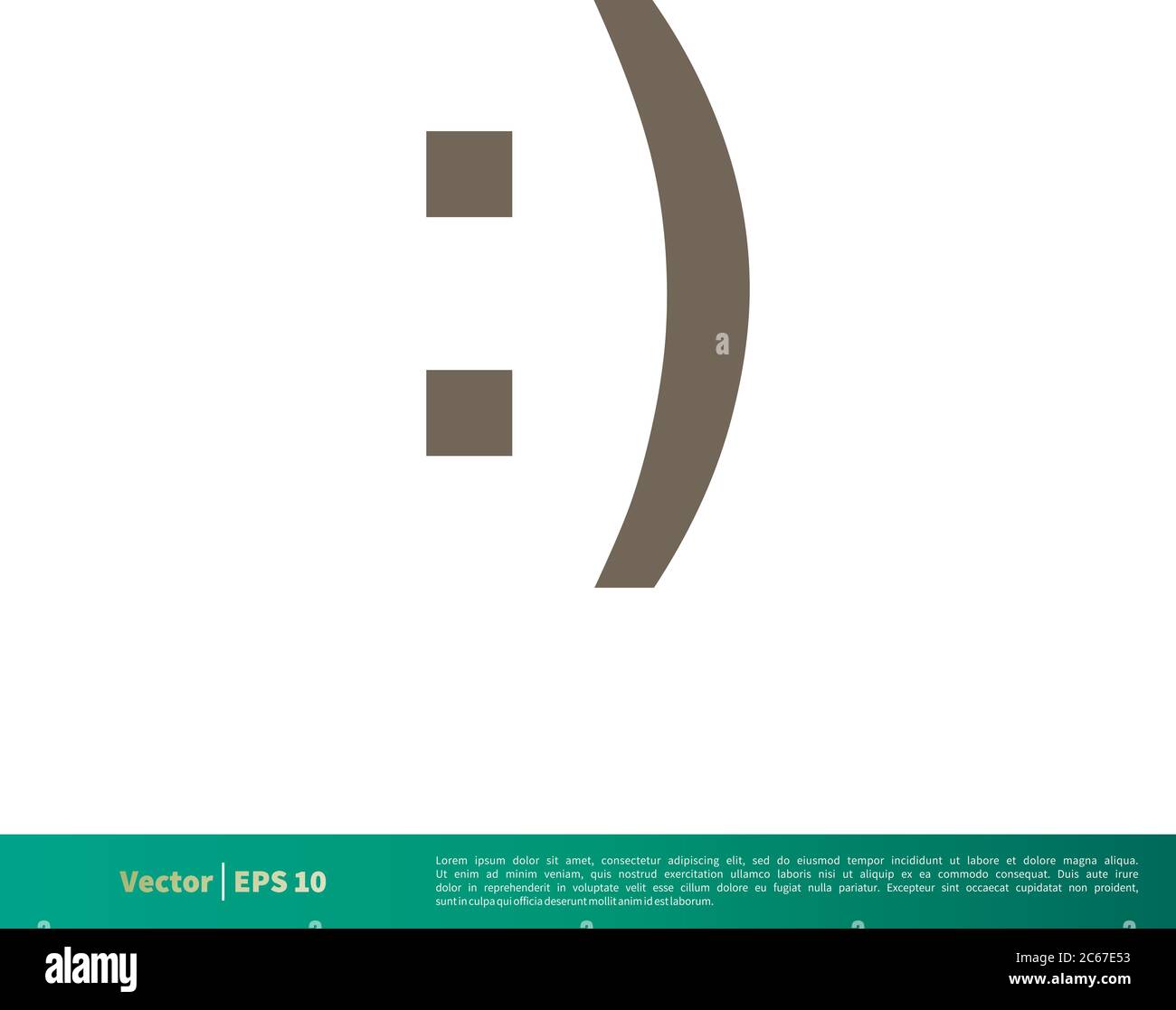 Icona Happy Type modello di logo vettoriale disegno di illustrazione. EPS vettoriale modificabile 10. Illustrazione Vettoriale