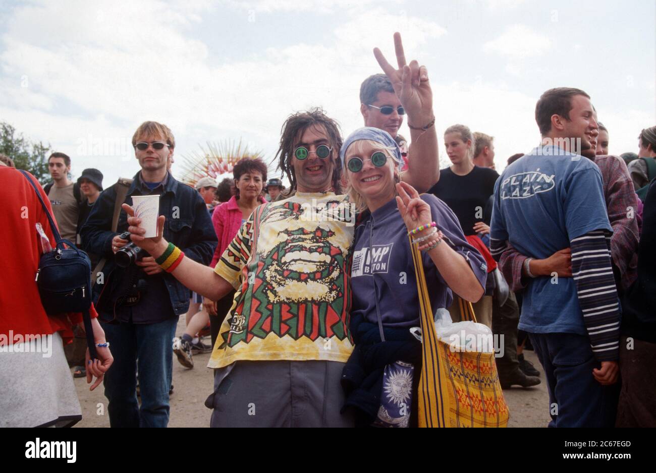 Glastonbury Festival 2000, Worthy Farm Somerset, Inghilterra, Regno Unito. Foto Stock