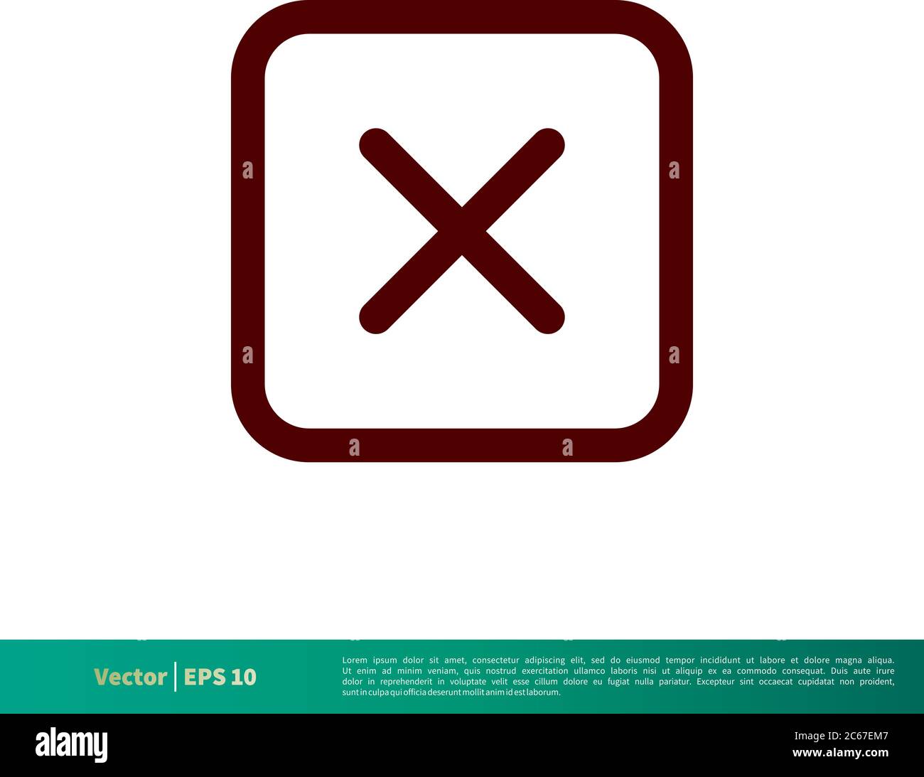 Icona Cross Delete modello logo vettoriale disegno di illustrazione. EPS vettoriale modificabile 10. Illustrazione Vettoriale