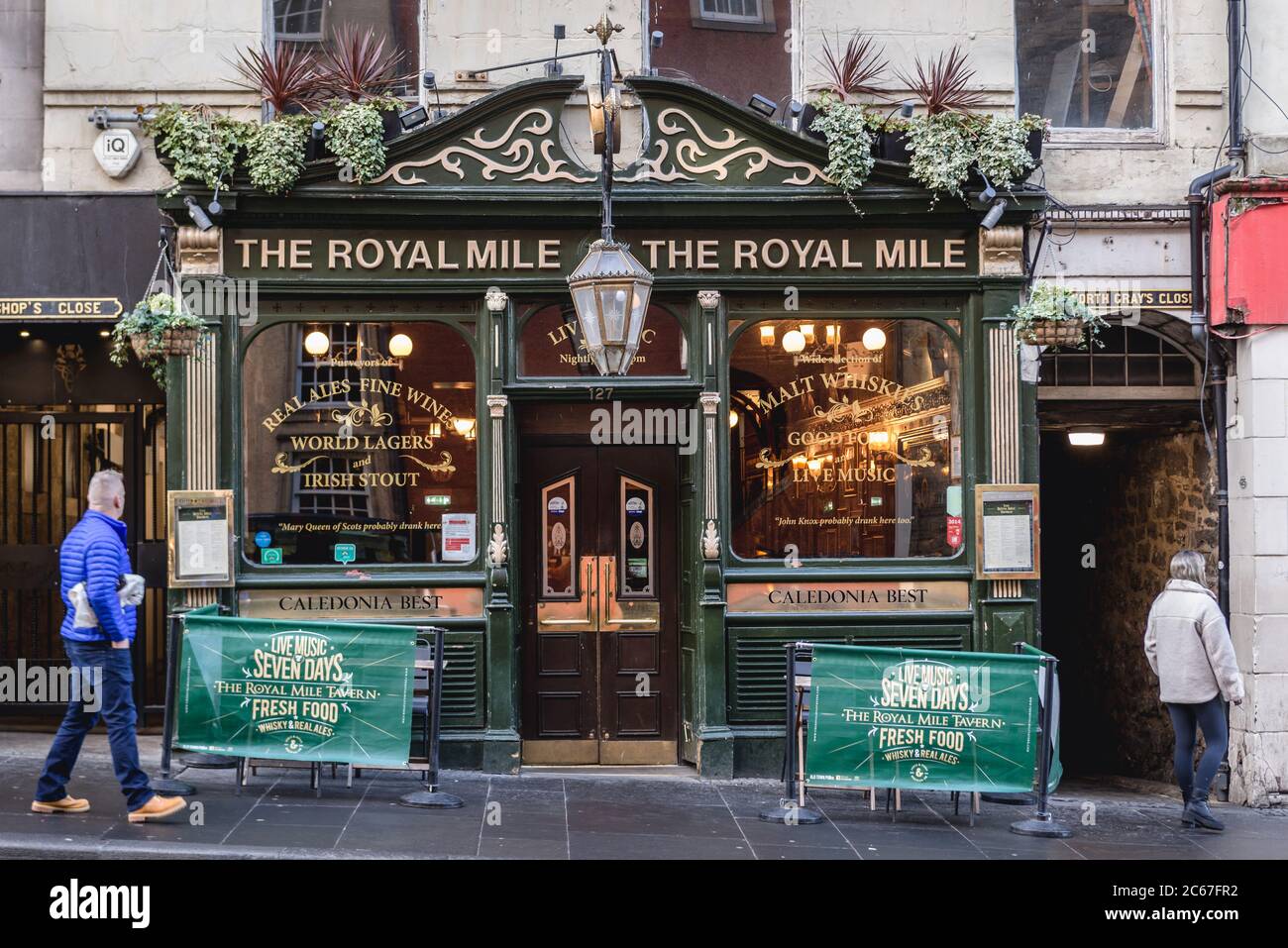 Royal Mile Tavern a Edimburgo, la capitale della Scozia, parte del Regno Unito Foto Stock