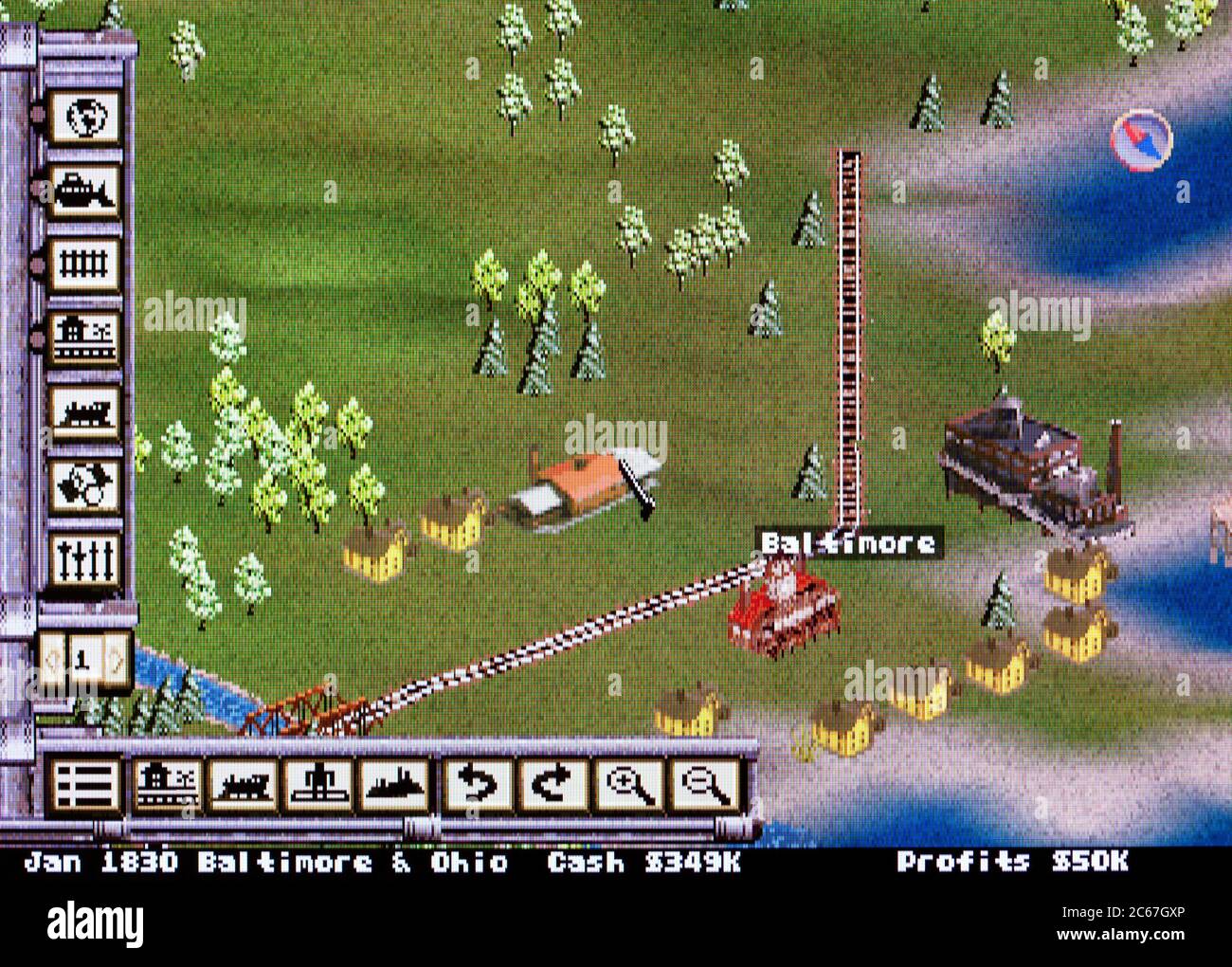 Railroad Tycoon II 2 - Sony PlayStation 1 PSX - solo per uso editoriale Foto Stock