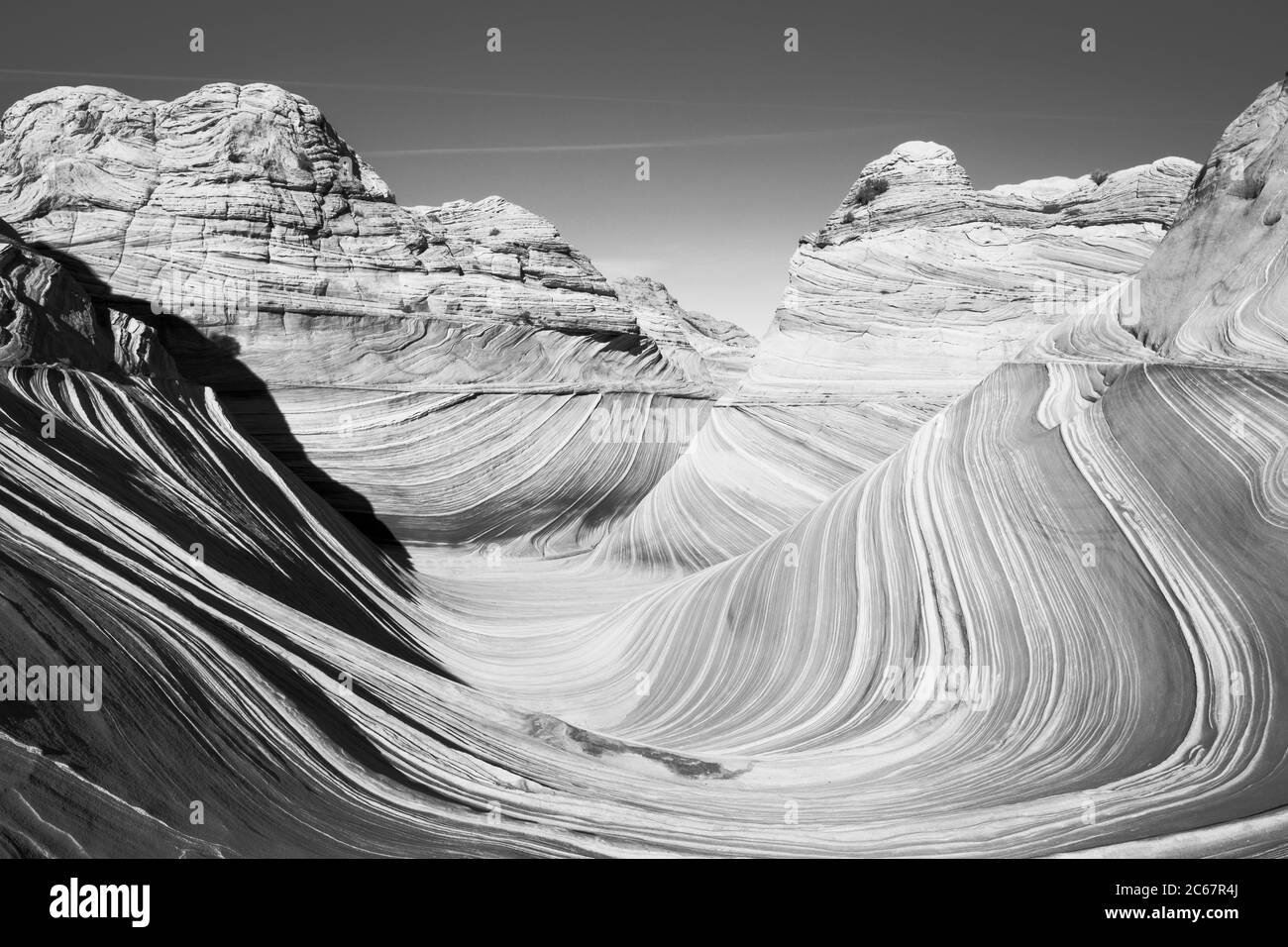 Paesaggio panoramico con formazioni rocciose, Arizona, Stati Uniti Foto Stock