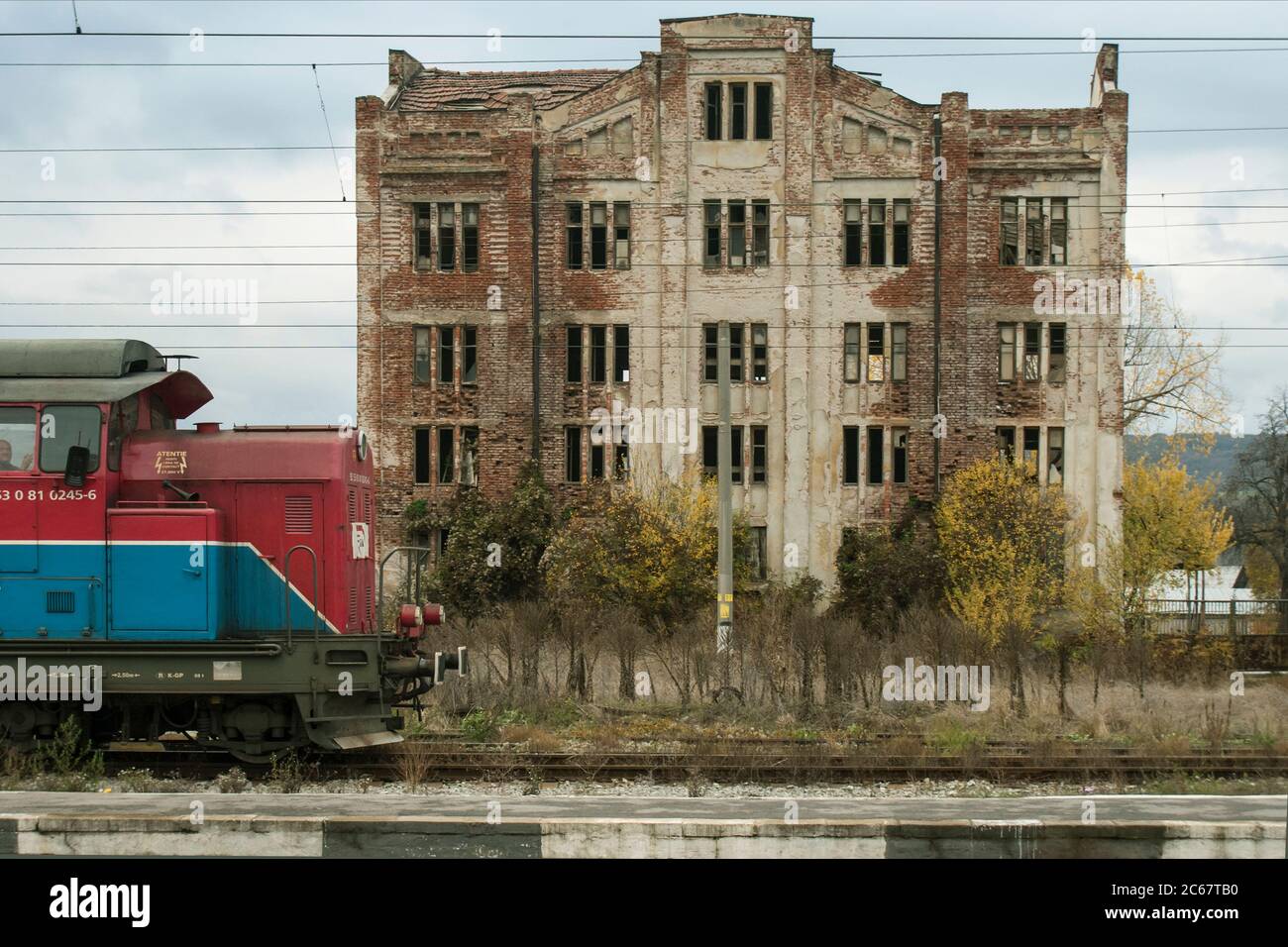 Abbandonata fabbrica di mattoni. Radomir, Bulgaria Foto Stock