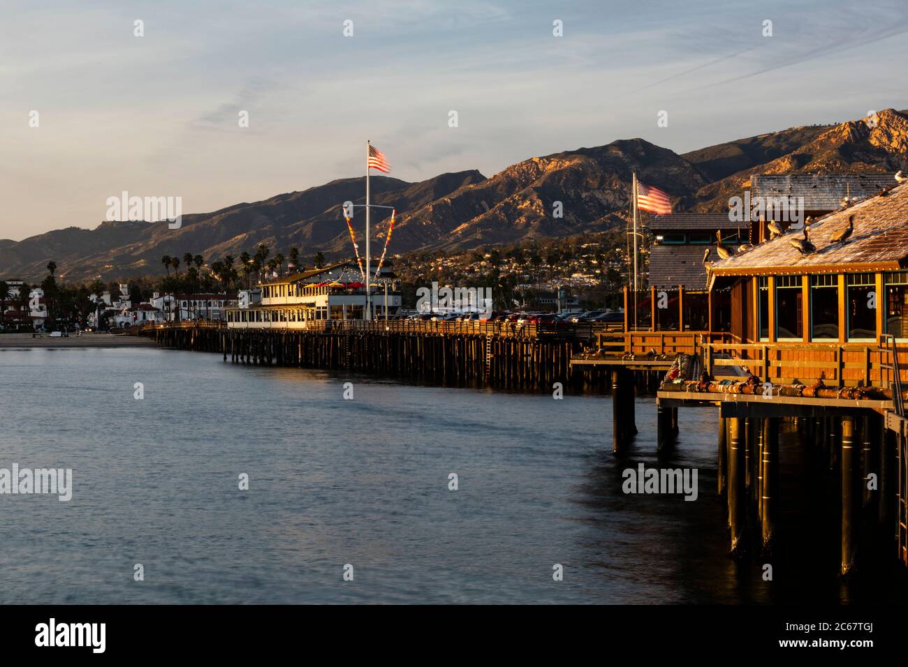 Molo di Santa Barbara, California, Stati Uniti Foto Stock