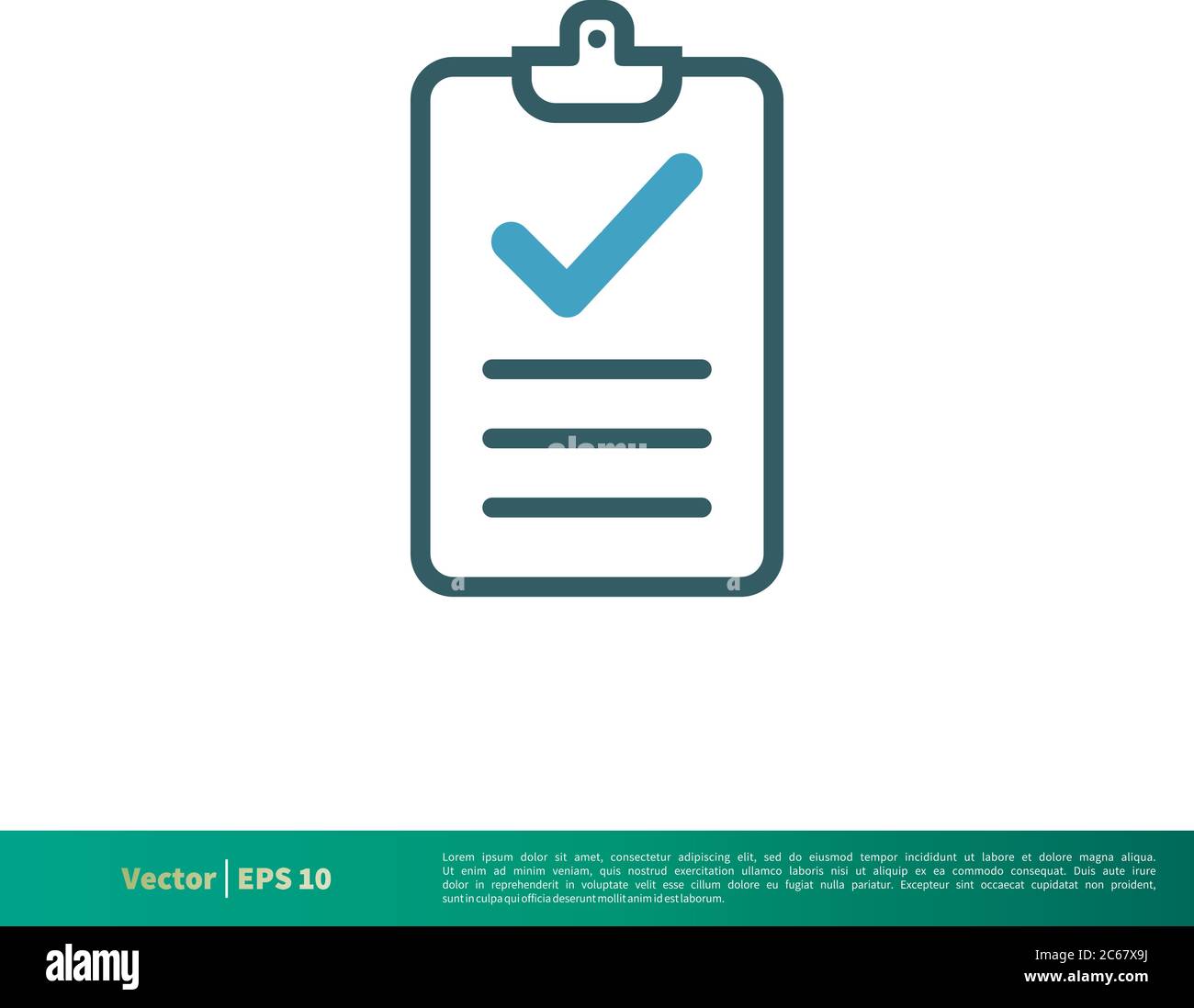 Icona del modulo Appunti modello logo vettoriale disegno di illustrazione. EPS vettoriale modificabile 10. Illustrazione Vettoriale