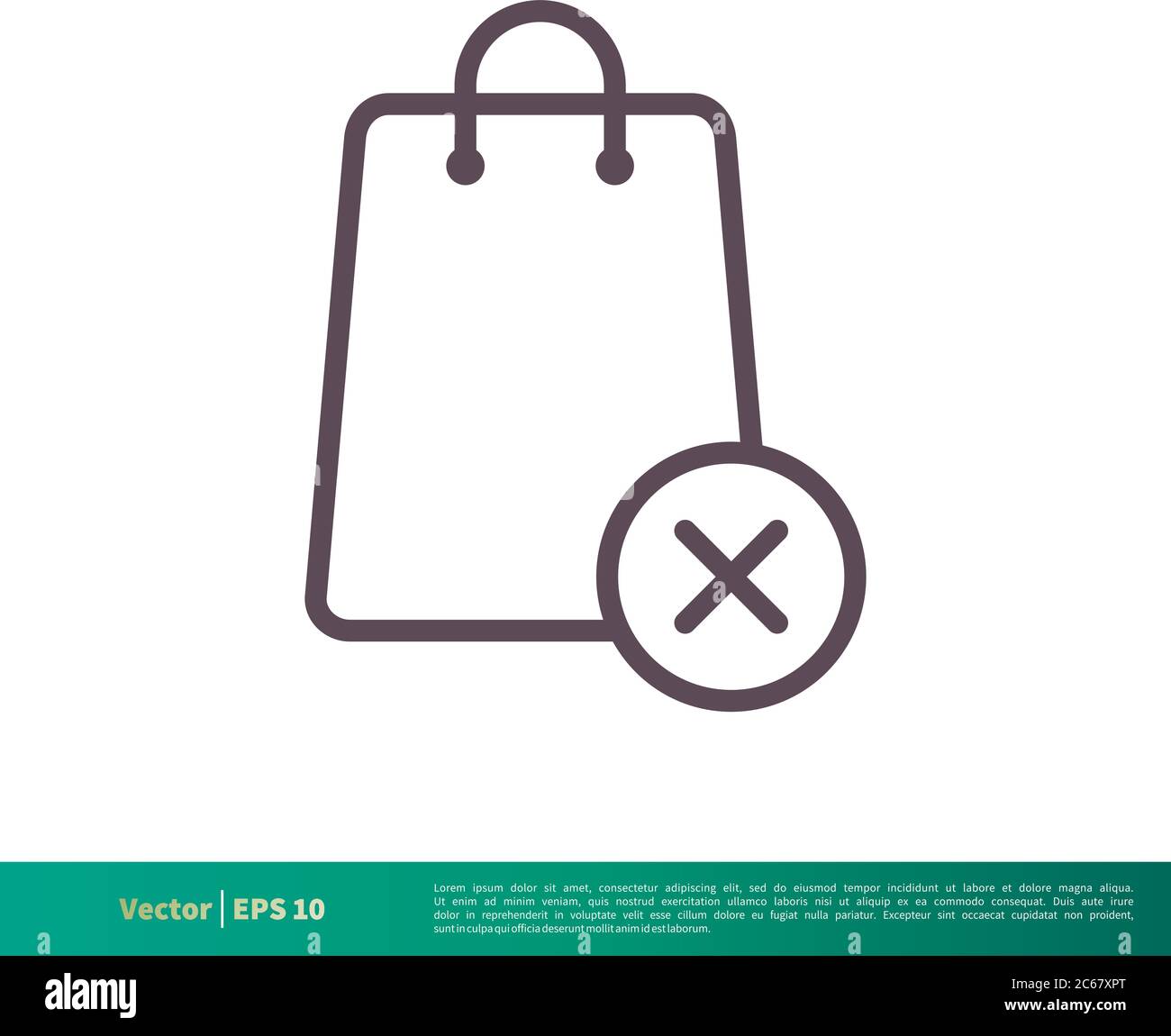 Borsa di carta, icona negozio modello logo vettoriale disegno di illustrazione. EPS vettoriale modificabile 10. Illustrazione Vettoriale