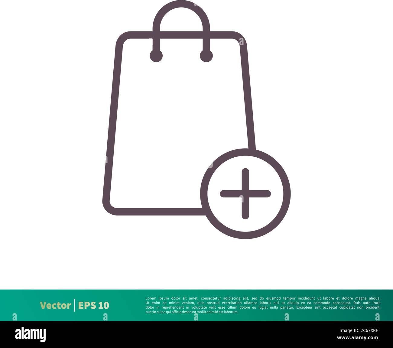 Borsa di carta, icona negozio modello logo vettoriale disegno di illustrazione. EPS vettoriale modificabile 10. Illustrazione Vettoriale