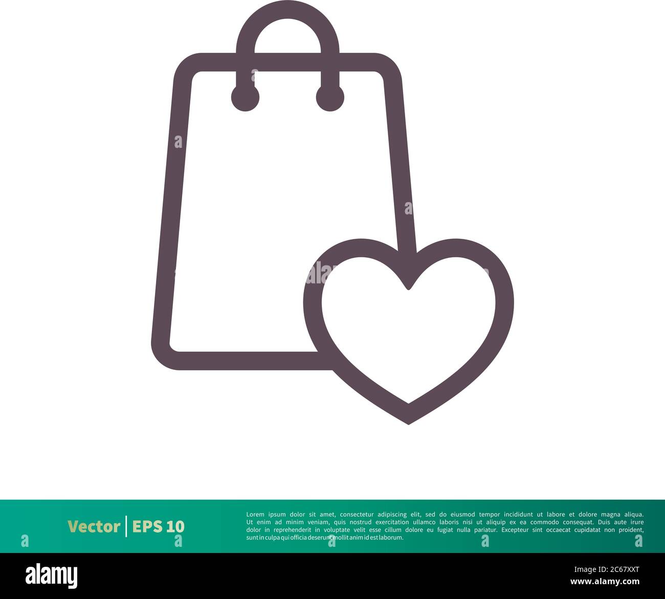 Borsa di carta, icona negozio modello logo vettoriale disegno di illustrazione. EPS vettoriale modificabile 10. Illustrazione Vettoriale