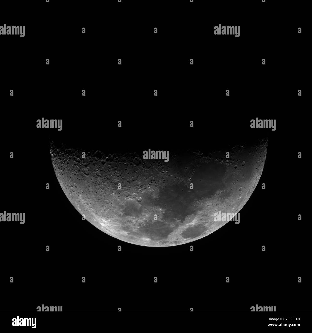 Luna, terra naturale satelite in fase specifica Foto Stock