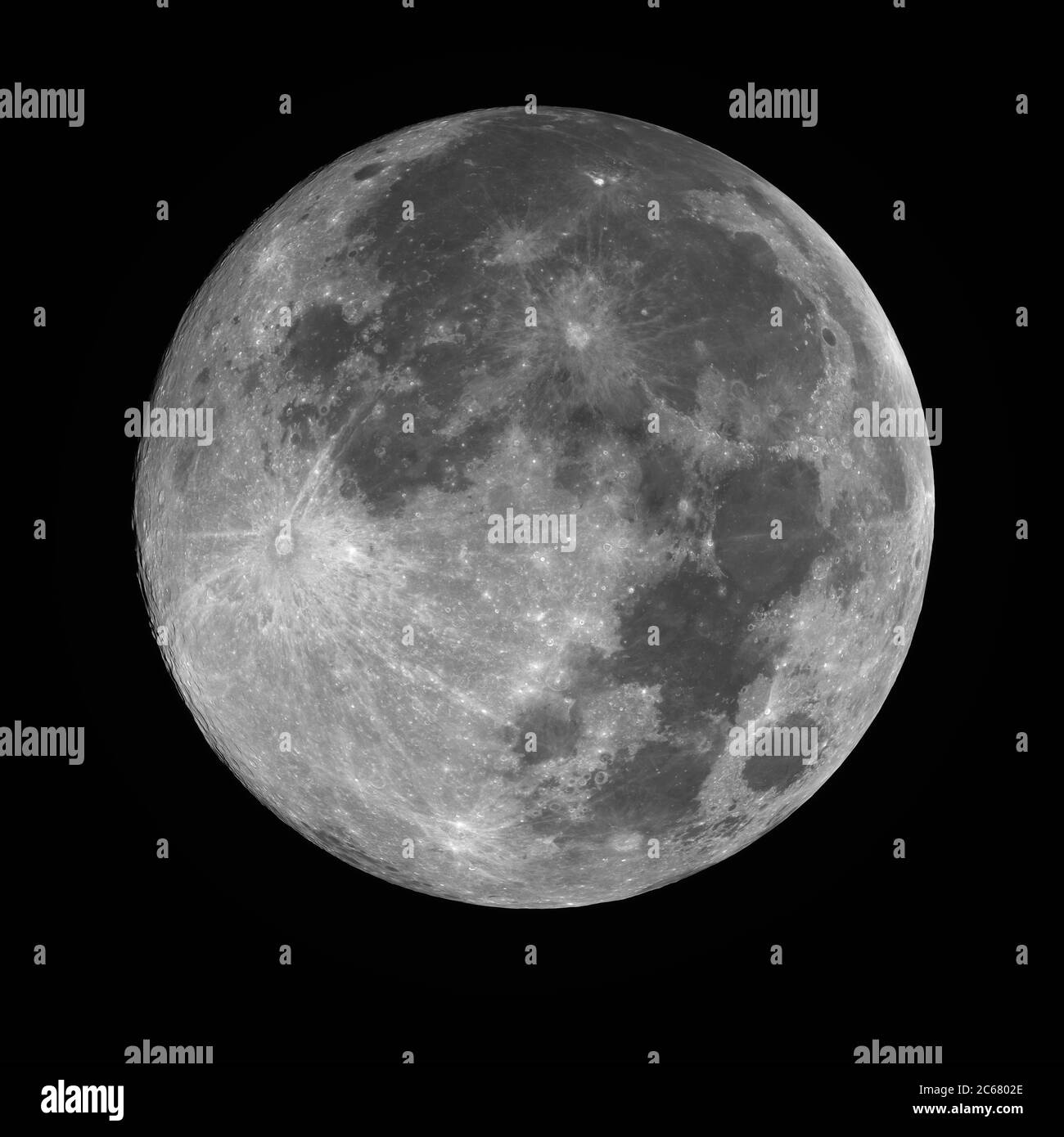 Luna, terra naturale satelite in fase specifica Foto Stock